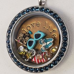 Origami Owl Large Locket with Swarovski Crystals